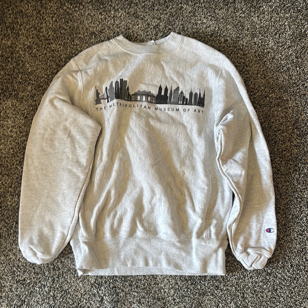 Champion Gray Sweater - Metropolitan Museum of Art Design